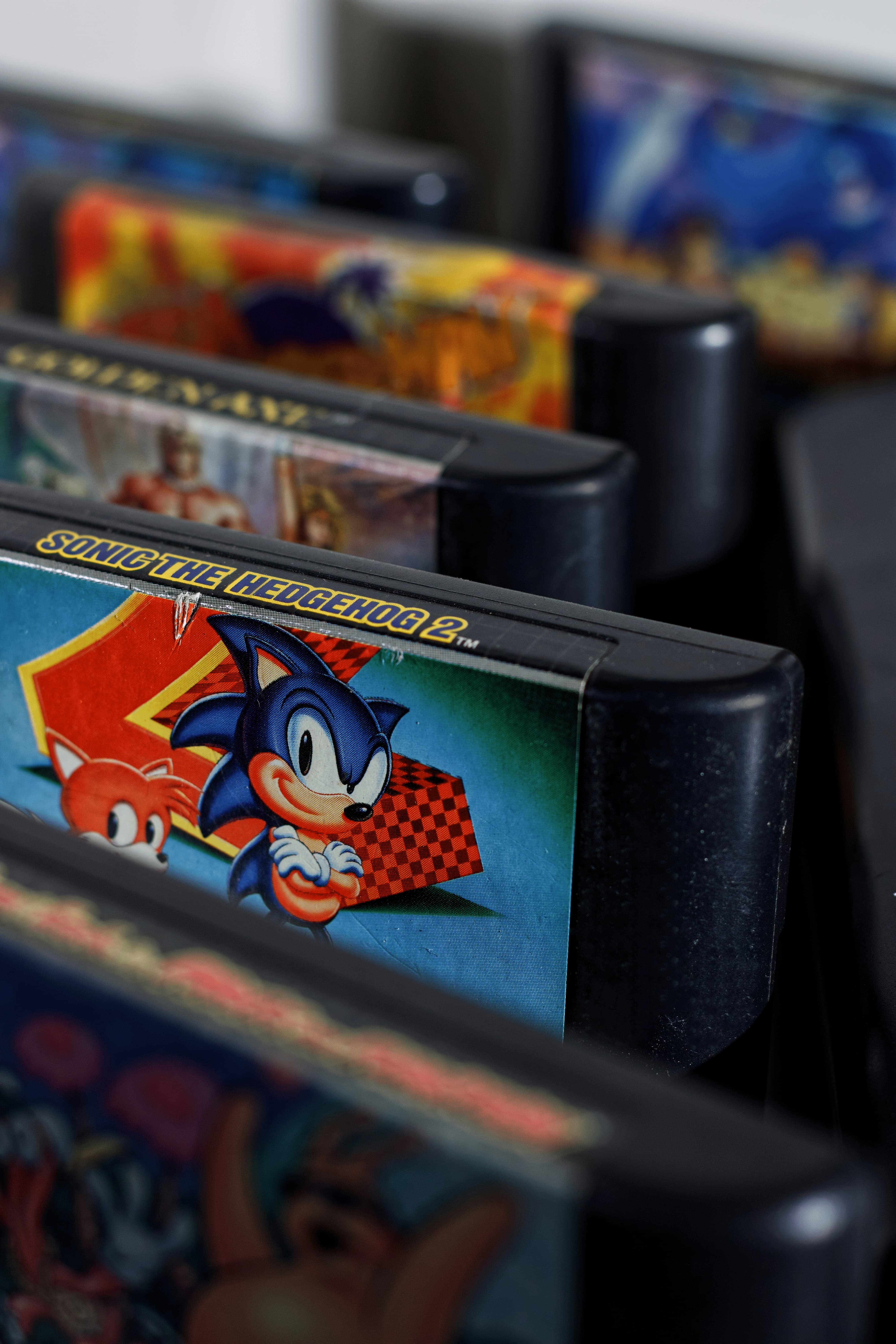 Photograph of Sonic 1991 Genesis cartridge